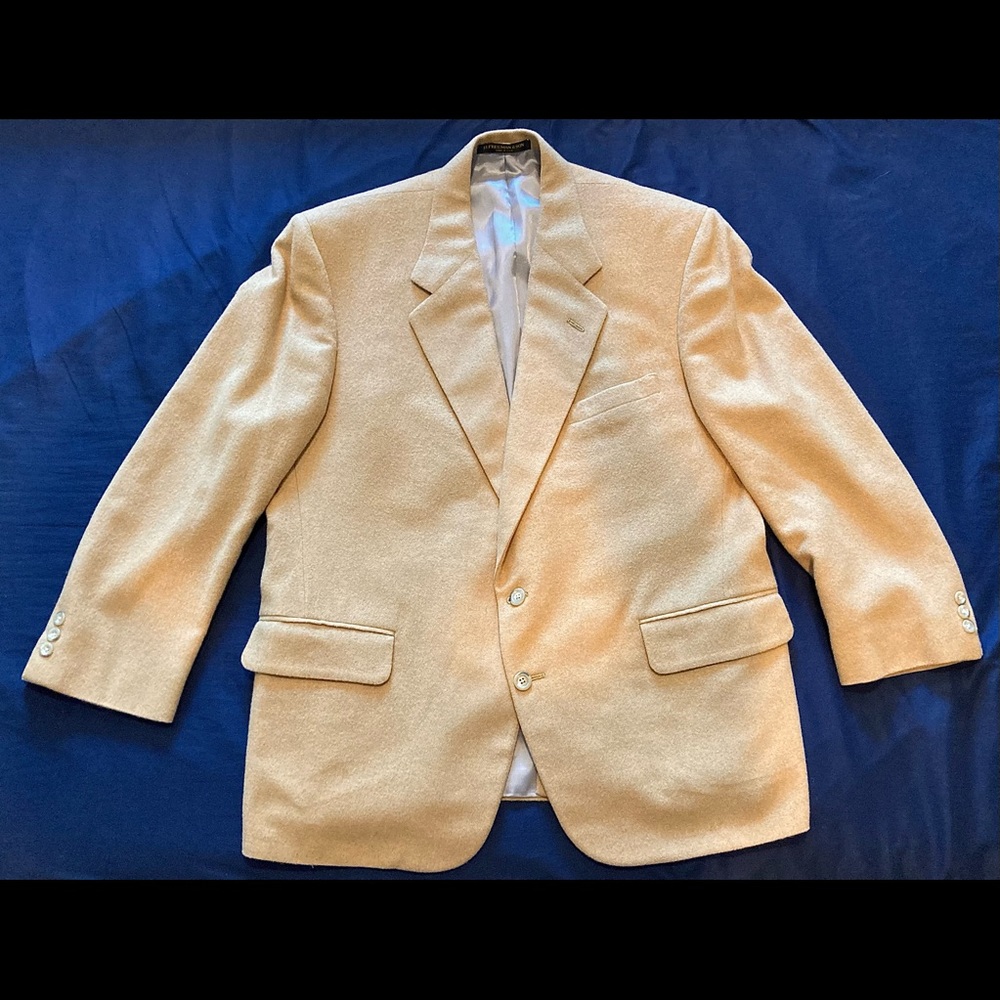 Mens H. Freeman And Son Beige Sports Jacket Size 46 (Custom Tailored)